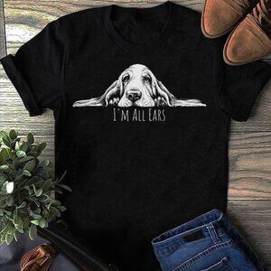 I’m All Ears Dog T-Shirt – Cute Funny Dog Lover Shirt, Minimalist Puppy Graphic